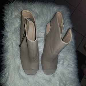 Cream Bamboo Heels